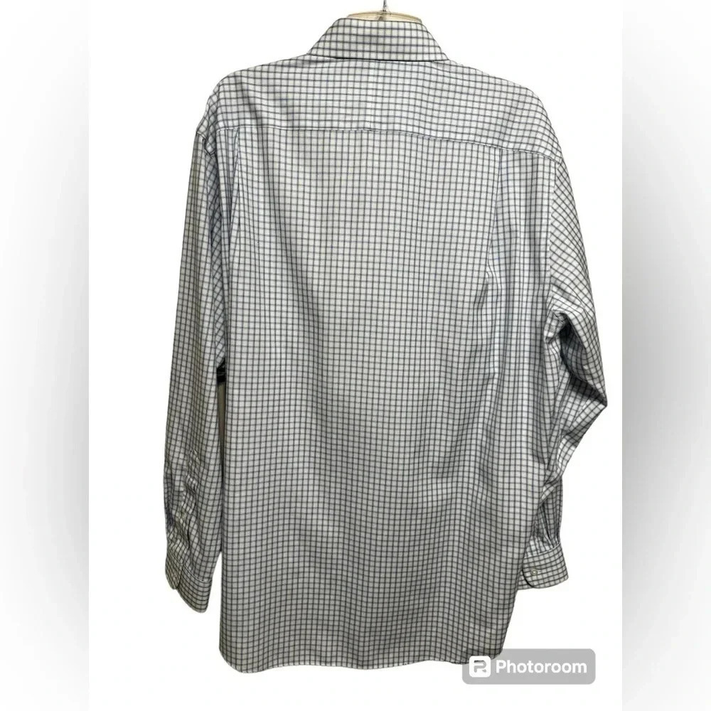 Jos A Banks Signature Collection blue checkered men’s dress shirt. - Picture 2 of 7